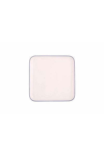 Porland Blue Stripe Flat Plate 21X21 cm 04Alm 006870