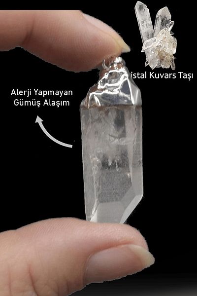 Tesbih Atölyesi Brazil - Certified Raw Quartz Crystal Jewelled Necklace