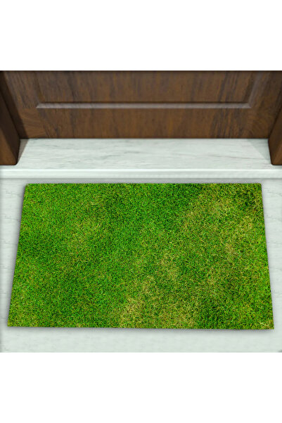 Colorix Carpet Çimen Desenli Dekoratif Kapı Önü Paspası No: 1030