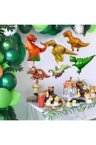 aşkın concept Dinazorlar Folyo Balon Seti 6 Lı 35'er cm