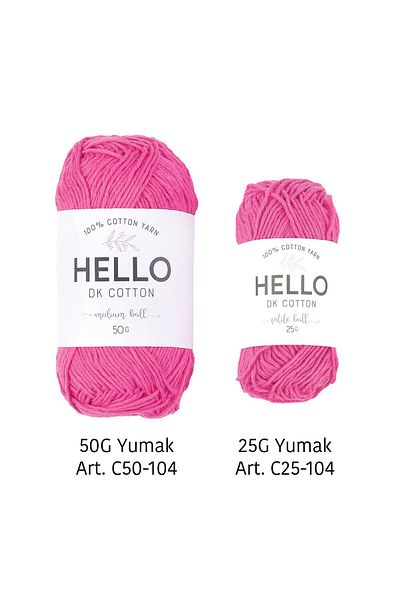 Tuva Yayıncılık Hello DK 100% Cotton Yarn - 50 GR