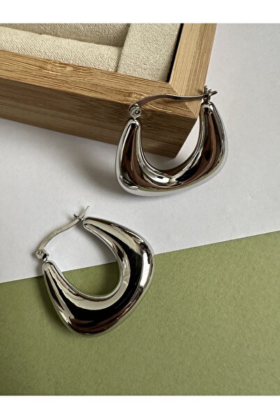 ringbox Silver Color Basket Model Square Earrings