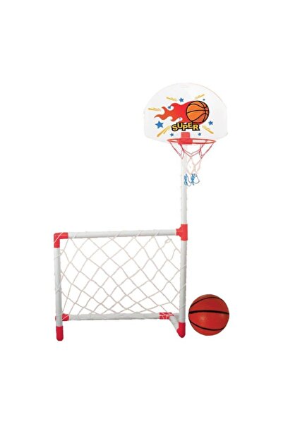 Junior Oyuncak Kale Ve Pota Futbol Basketbol 2li Set Top Dahil