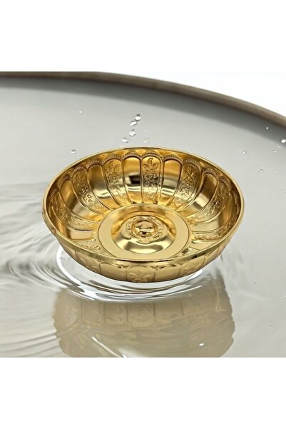 canper Hamam Tası Gold Hamam Tası Motifli Metal