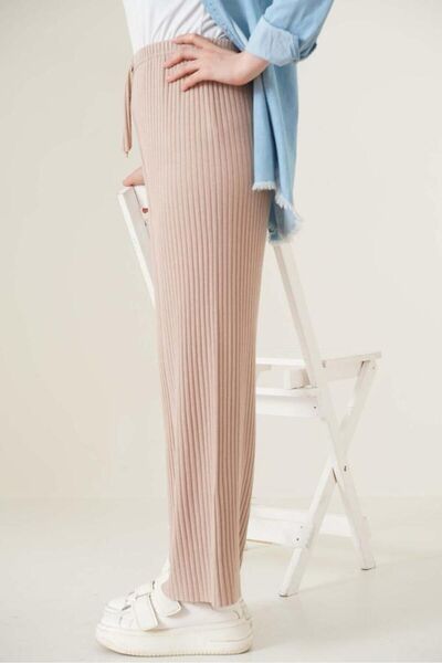 Karteks 3'Lü Bisküvi Kadın Fitilli Rahat Pantolon & Eşofman, Gündelik Rahat Ev Giyim Pijama