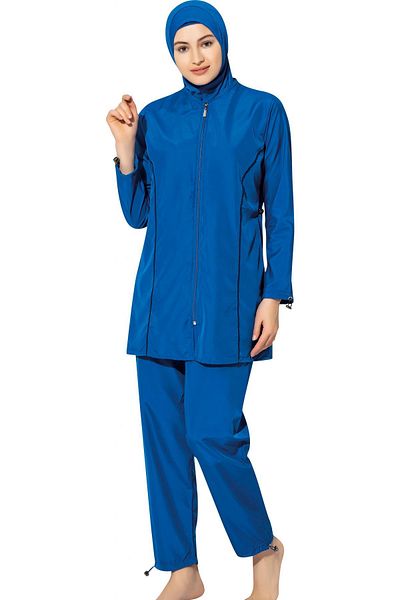 Argisa Long Sleeved Plain Plain Full Hijab Swimsuit 7102 Saks Plus Size