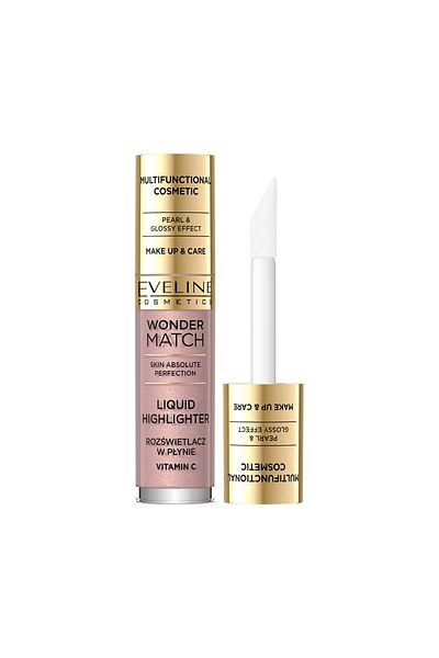 Eveline Cosmetics Wonder Match - Vegan Highlighter with Vitamin C Liquid No 01 - 4.5ML