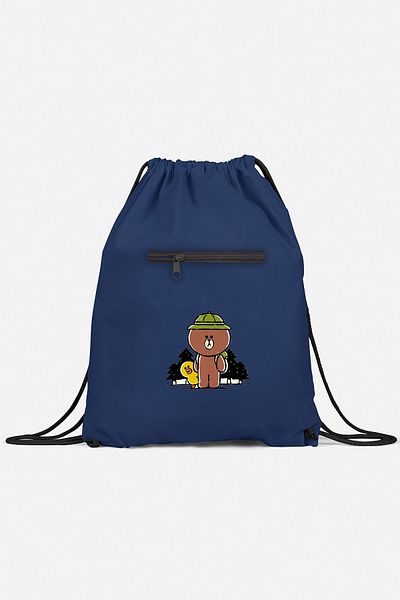 herotasarım Αθλητικό σακίδιο πλάτης Line Brown Friends - Bll4612
