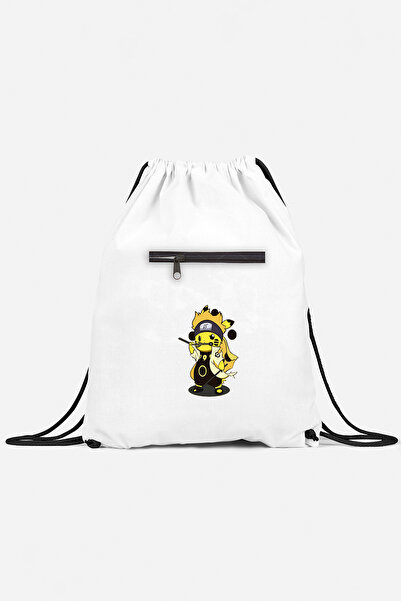 herotasarım حقيبة ظهر رياضية منقوشة بتصميم الرسوم المتحركة بيكاتشو - BLL4384