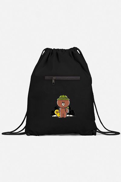 herotasarım Αθλητικό σακίδιο πλάτης Line Brown Friends - Bll4612