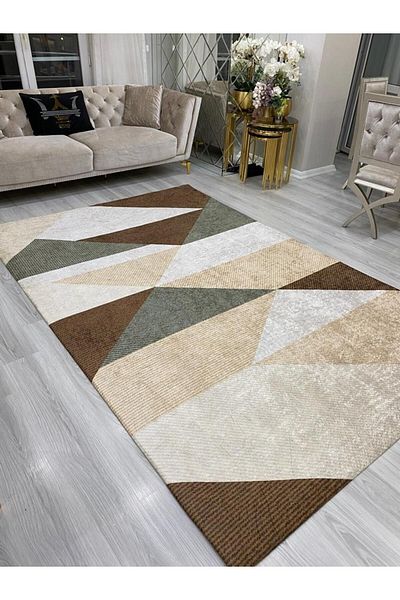 LİMAY Sponge-Free Carpet Cover - Washable - Practical - Velvet Fabric - Decorative Carpet Cover Models