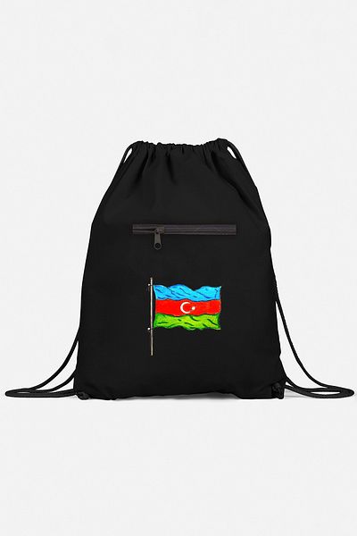 herotasarım Azerbaijan Flag Patterned Sports Backpack - BLL4589