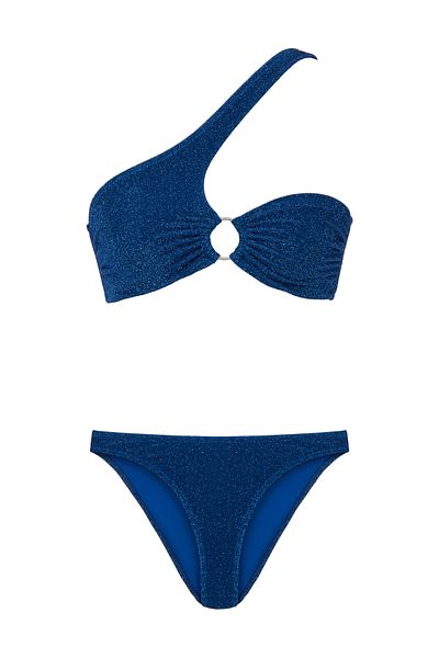 AQUELLA Asymmetrical Lurex Saks Bikini Set