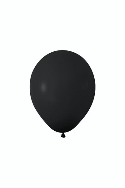 asöy Pastel Black Balloons for Birthday - 10 Pieces, 30 Cm Standard Size