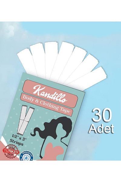 Dünya Magnet 30 Pieces Biocompatibility Certified Clothing Fixing Tape - Decollete Closure and Body Tape