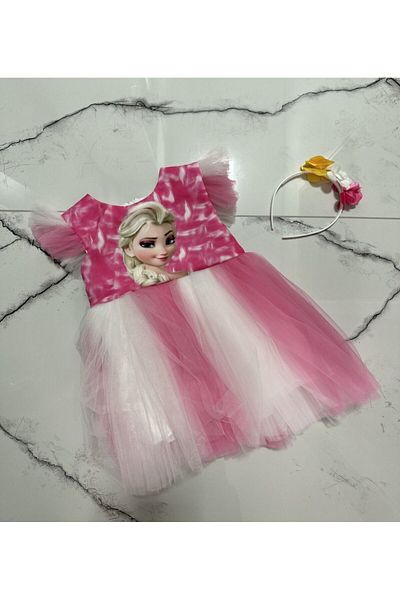 Menta store Rochie de petrecere de aniversare pentru fete Elsa Queen of the Snow Crown