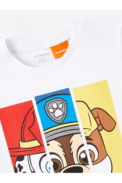 LC Waikiki Paw Patrol bedrucktes Baby-T-Shirt für Jungen – Rundhalsausschnitt