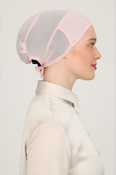 Melodi Scarf Parisien Tulle Climafit Lycra Γυναικεία Hijab - Πούδρα Parisian Bone που αναπνέει χωρίς ραφές