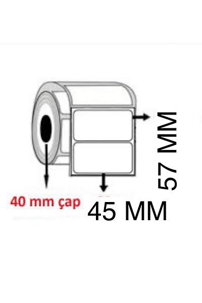 AYSAN ETİKET Aysan Coated Barcode Label - 45mm X 57mm Blank Adhesive