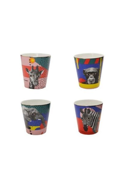 Porland Wild Life 4 Piece Glass Set 320 Cc