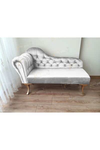 aldagelsin Dekoratif Bihter Koltuğu Kirli Beyaz Josephine Gold Ayak