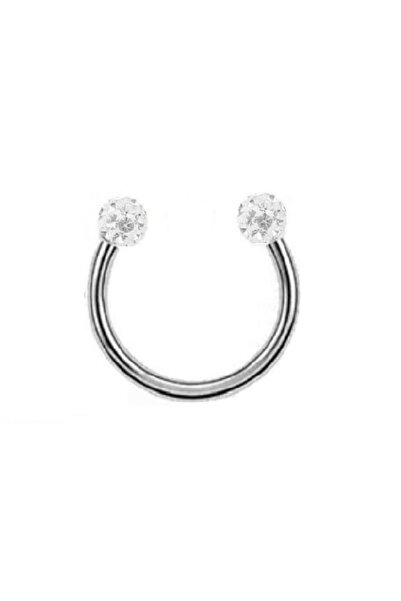 agbtasarım Taşlı Epoxy Kaplama "septum, Helix" Burun Toplu Yarım Halka Pierci...