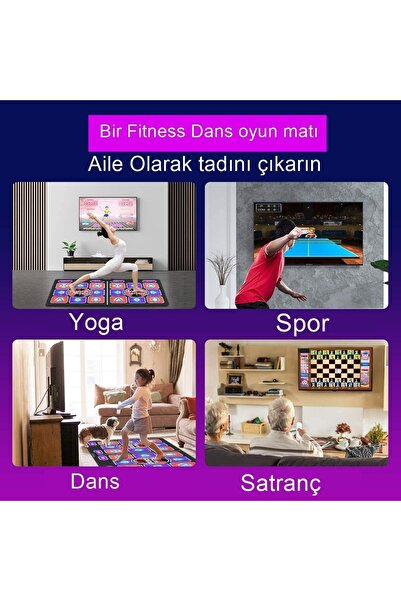 Reidan Tv BOX Ve Dans Matı Tv BOX Özellikli wife Oyun Konsolu Halısı HDMI Çiftli Kablosuz wife Ateri