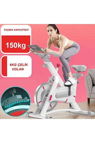 POBO Yeni Nesil Beyaz Spin Bike Dikey Kondisyon Bisikleti Ev Koşu Bisikleti E...