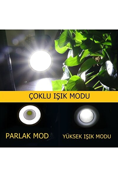 Reidan Ledli El Tipi Fener Işıldak Kamp Lambası Solar Panel Işıldak Şarjlı Güneş Enerjili Işık Lamba