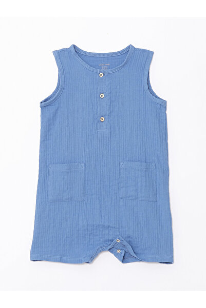 LC Waikiki Salopetă LCW pentru bebeluși, albastru mat, cu decolteu, fără mâneci