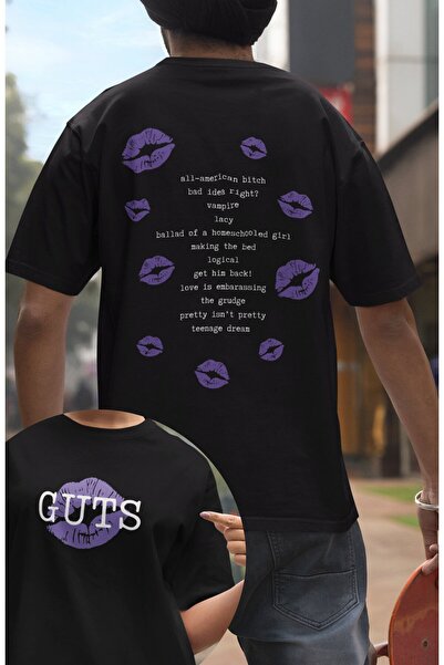 Fuddy Moda Unisex Guts album Olivia R. Written Back Štampano Oversize kroj ma...
