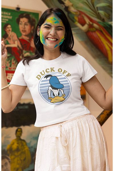 Fuddy Moda Μπλούζα με στάμπα Donald Duck - Μπλούζα με σχέδιο Duck Off