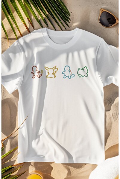 Fuddy Moda Tricou oversize unisex cu imprimeu Pokemon
