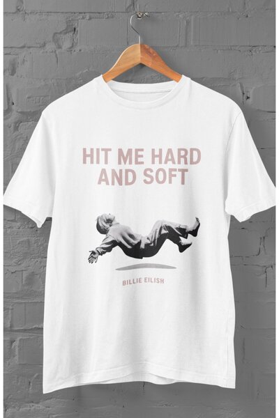 Fuddy Moda Unisex majica sa printom "Hit Me Hard And Soft", velika majica sa ...