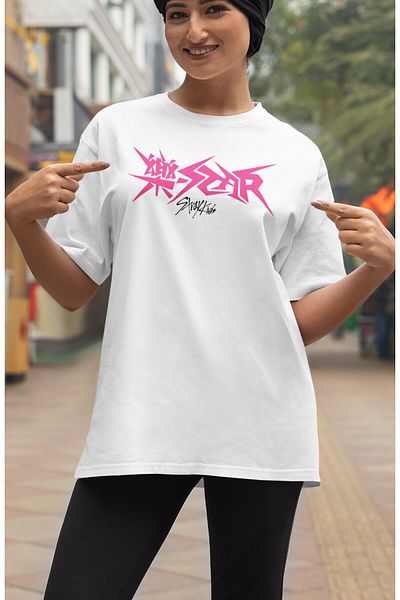 Fuddy Moda Μπλουζάκι Stray Kids Rock-Star Unisex Oversize - Εκτύπωση στην πλάτη