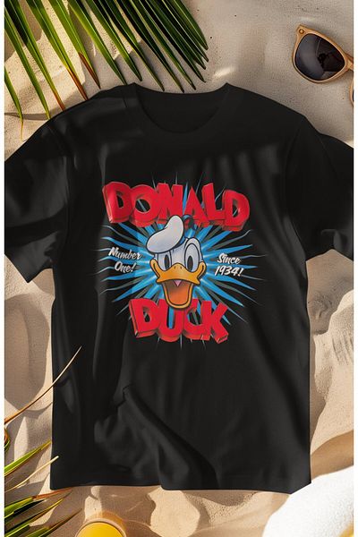 Fuddy Moda Μπλουζάκι με στάμπα Donald Duck Unisex Oversize