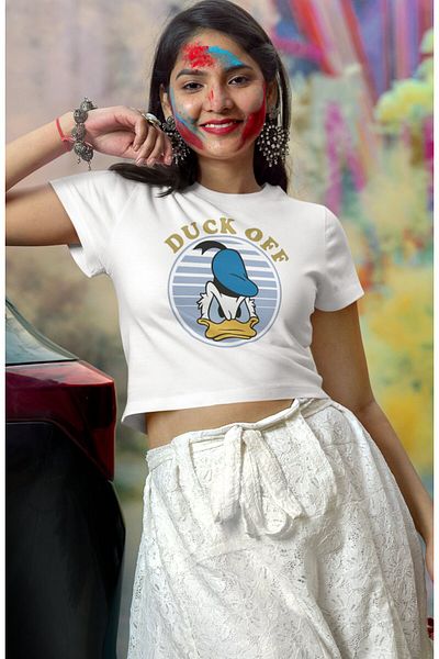 Fuddy Moda Μπλούζα με στάμπα Donald Duck - Μπλούζα με σχέδιο Duck Off