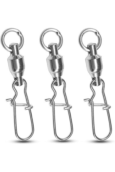 Hokkaido 10 Pieces Top Level - 0 Size 23-mm 14-kg Stainless Steel Ball Clip Swivels
