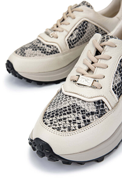 Tamer Tanca Kadın Hakiki Deri Bej Sneakers & Spor Ayakkabı