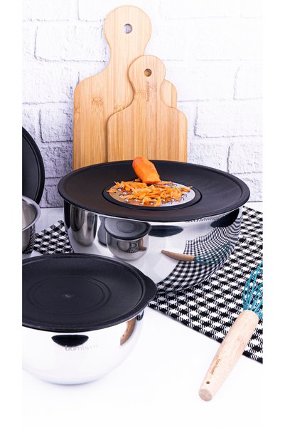 Bambum Rose Steel - 3-Piece Metal Mixing Bowl
