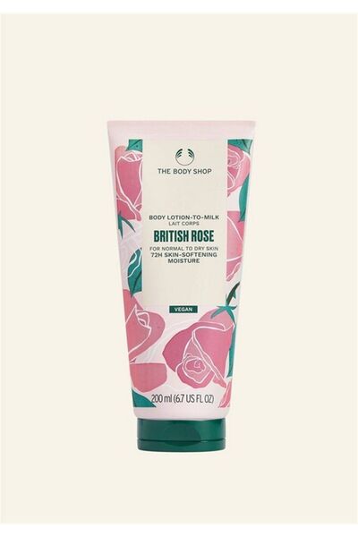 THE BODY SHOP Британска роза Сияене Лосион за тяло 200 мл