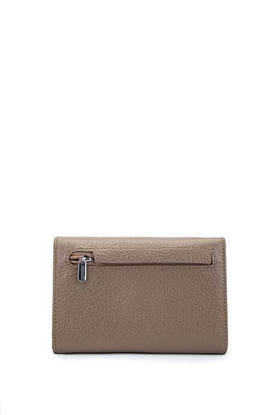 Tamer Tanca Genuine Leather Women's Wallet - Mink Floater Model