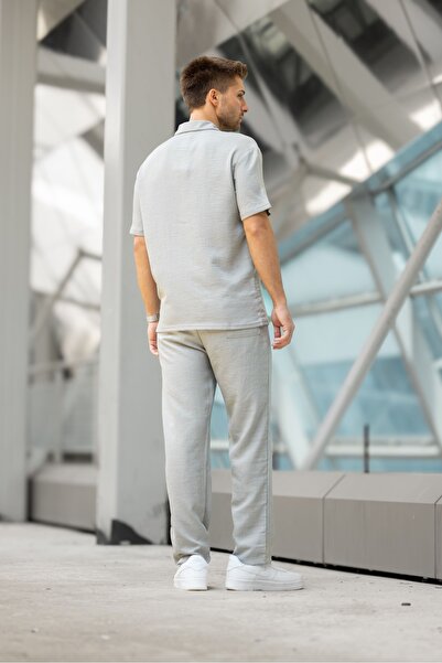 Decas Gray Gummy Regular Fit Shirt Set