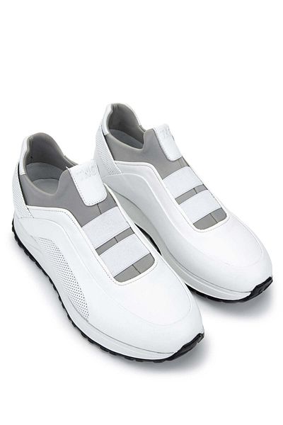 Tamer Tanca White Genuine Leather Men's Casual Shoes