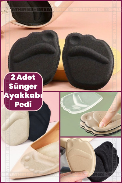 Greathings Aveo 2 Adet Ayakkabı Taban Vurma Önleyici Ped Topuklu Ayakkabı İçi...
