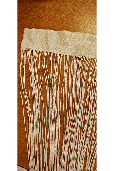 AKÇA TEKSTİL Chain Color Rustic Rope Curtain - 100 cm Length, 280 cm Ready
