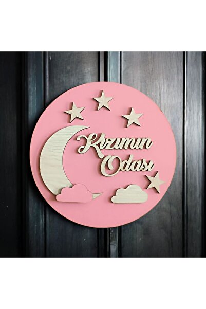 wooden gift design Bebek Kapı Süsü Kızımın Odası