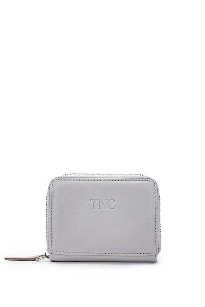 Tamer Tanca Γκρι θήκη για κάρτες Unisex από γνήσιο δέρμα