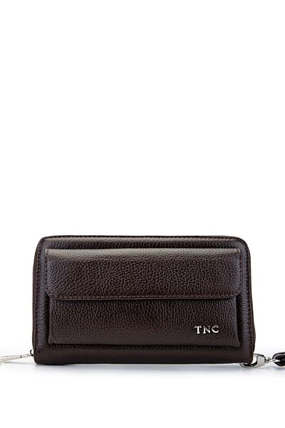 Tamer Tanca Men's Brown Genuine Leather Handbag