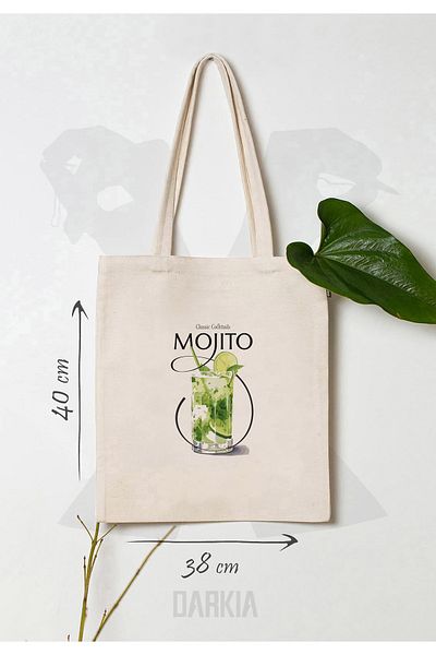 Darkia Design Cocktail Mojito - Geantă de umăr din pânză